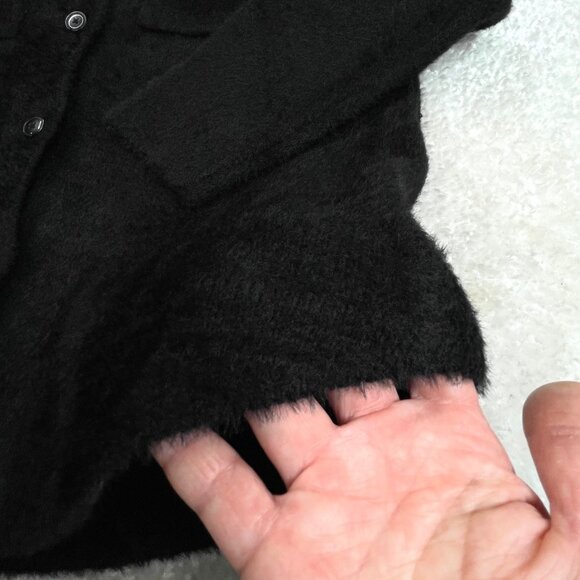 Torrid Eyelash Shacket Sweater Jacket Black Womens 0 - Picture 10 of 13